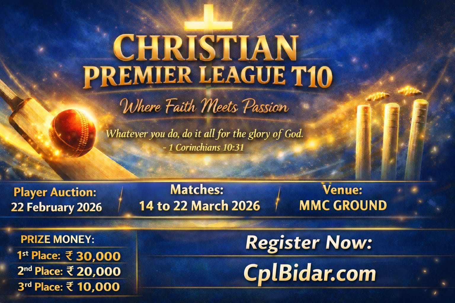 Christian Premier League T10 - Hero 3